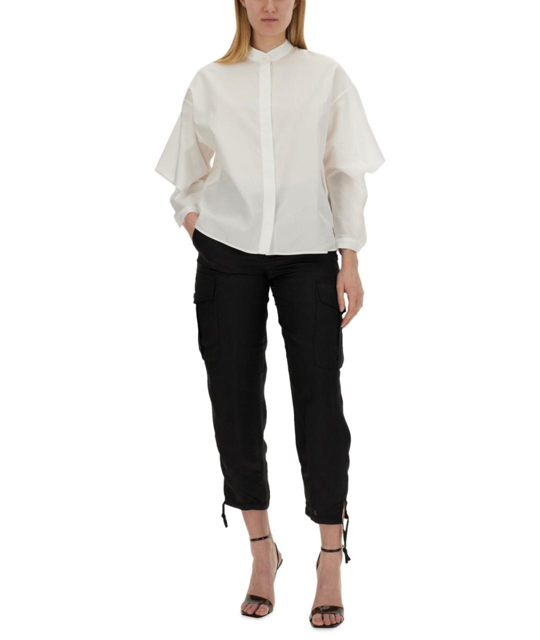 ASPESI Черные вискозные прямые брюки, фото 2