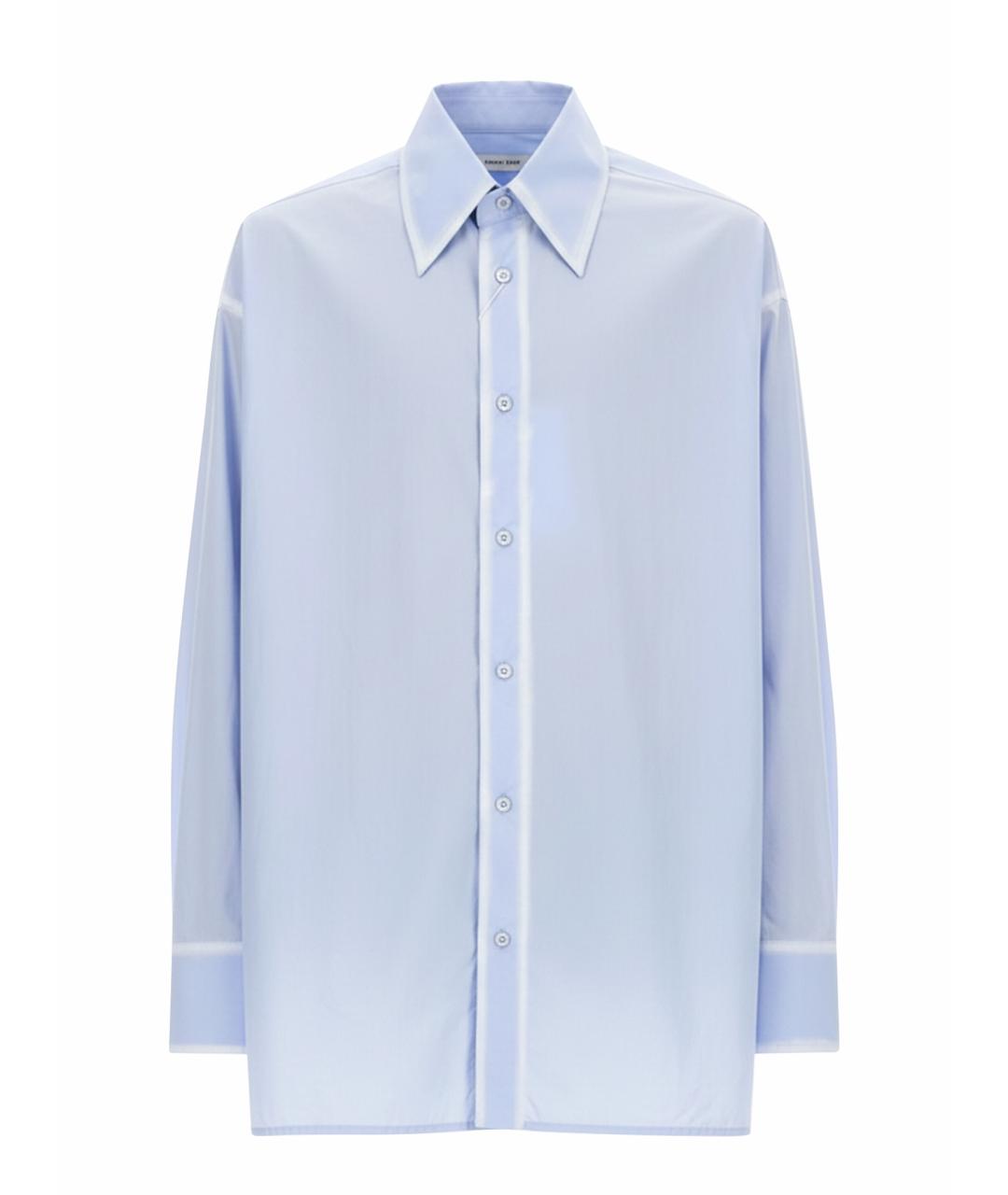 MM6 MAISON MARGIELA Голубая хлопковая кэжуал рубашка, фото 1