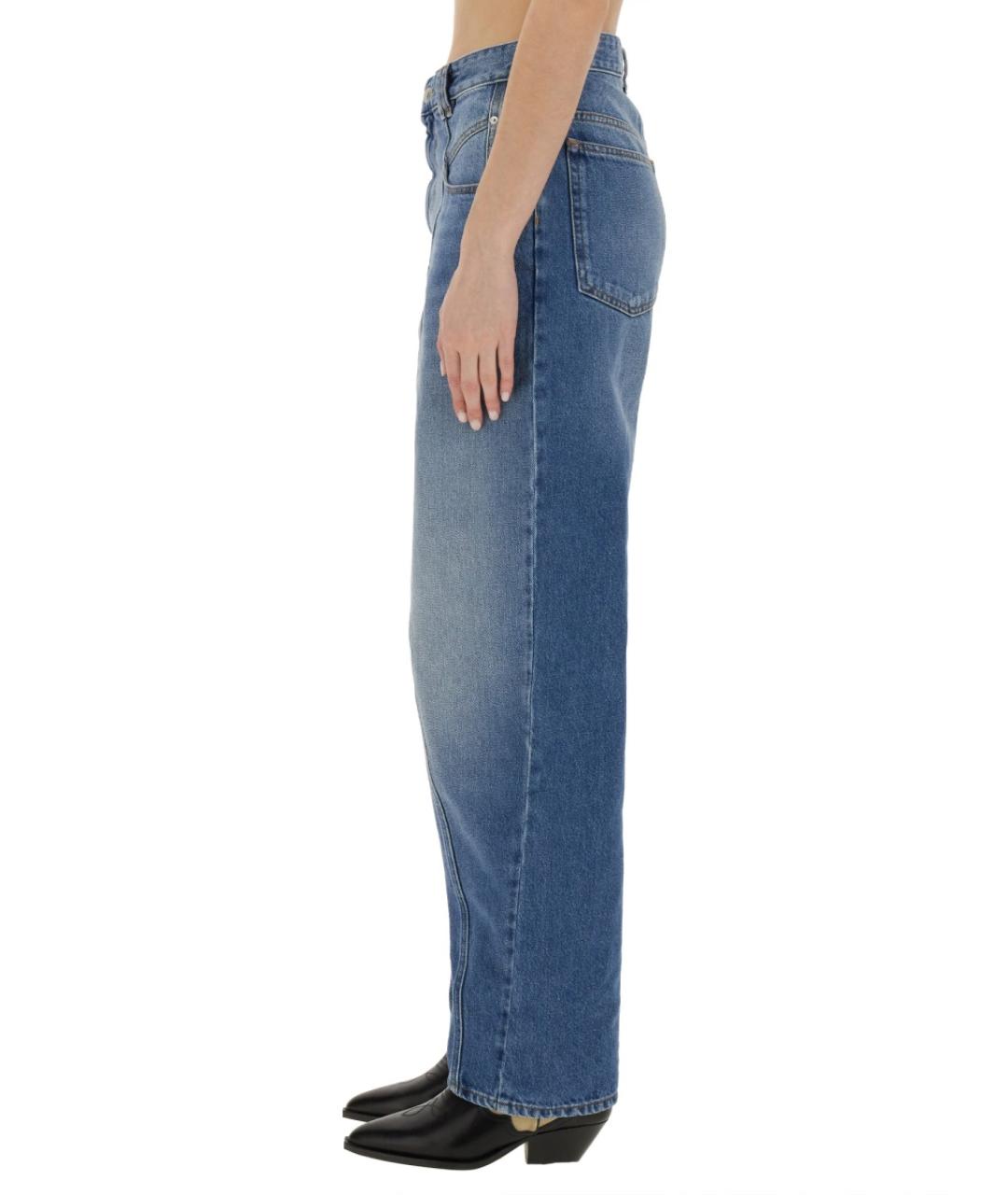 ISABEL MARANT Синие хлопковые прямые джинсы, фото 4