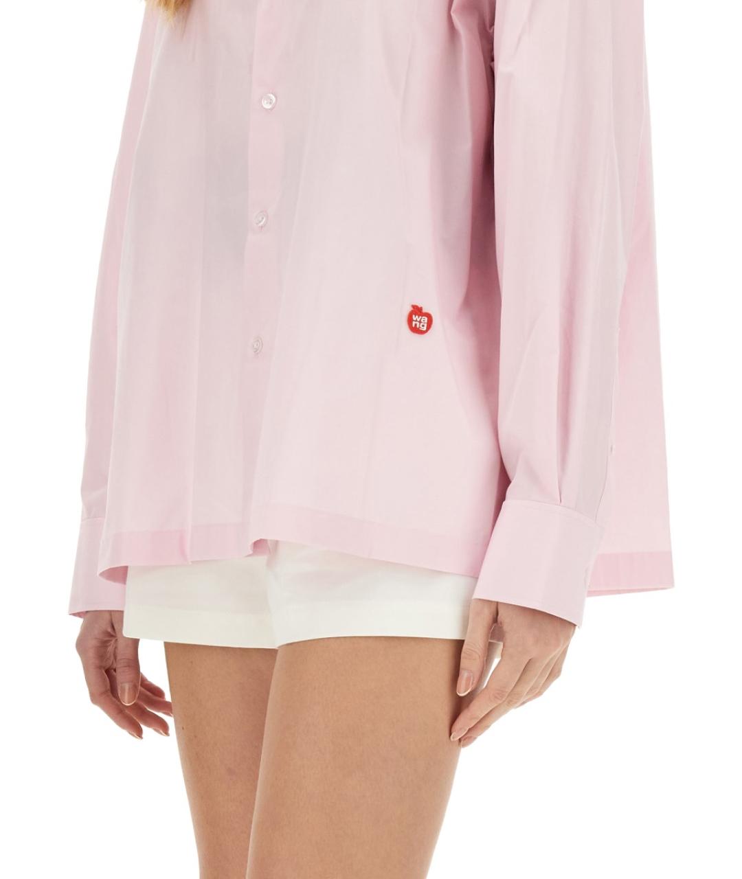ALEXANDER WANG Розовая хлопковая рубашка, фото 4