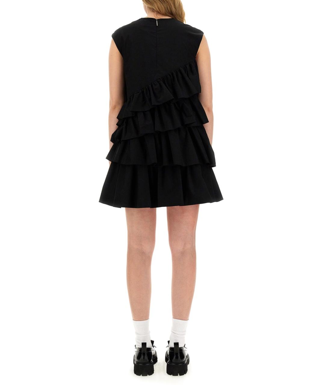 MSGM Черное хлопковое повседневное платье, фото 3