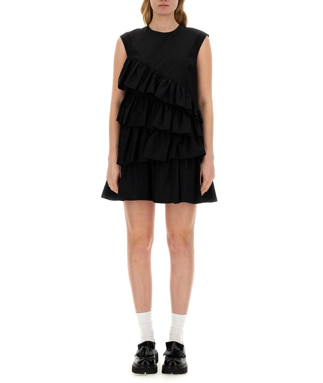 MSGM Черное хлопковое повседневное платье, фото 5
