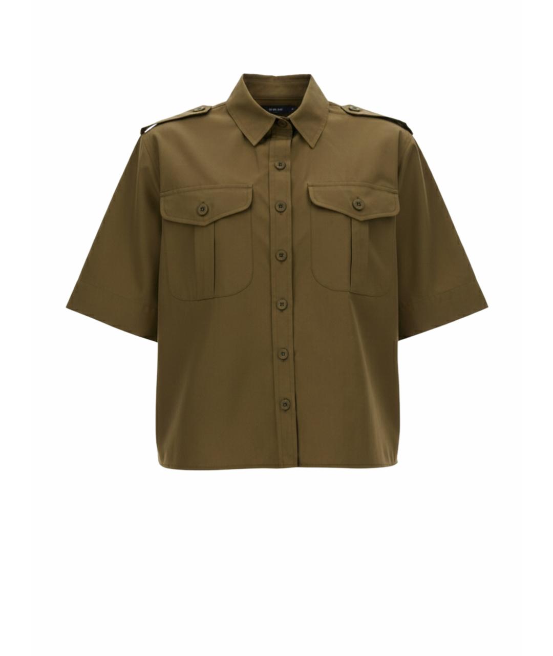 ASPESI Хаки хлопковая рубашка, фото 5
