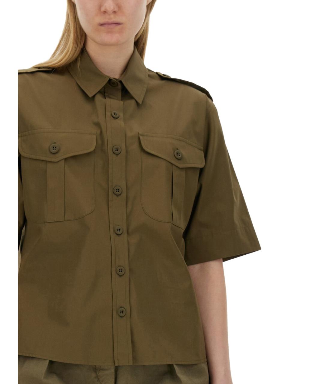 ASPESI Хаки хлопковая рубашка, фото 4