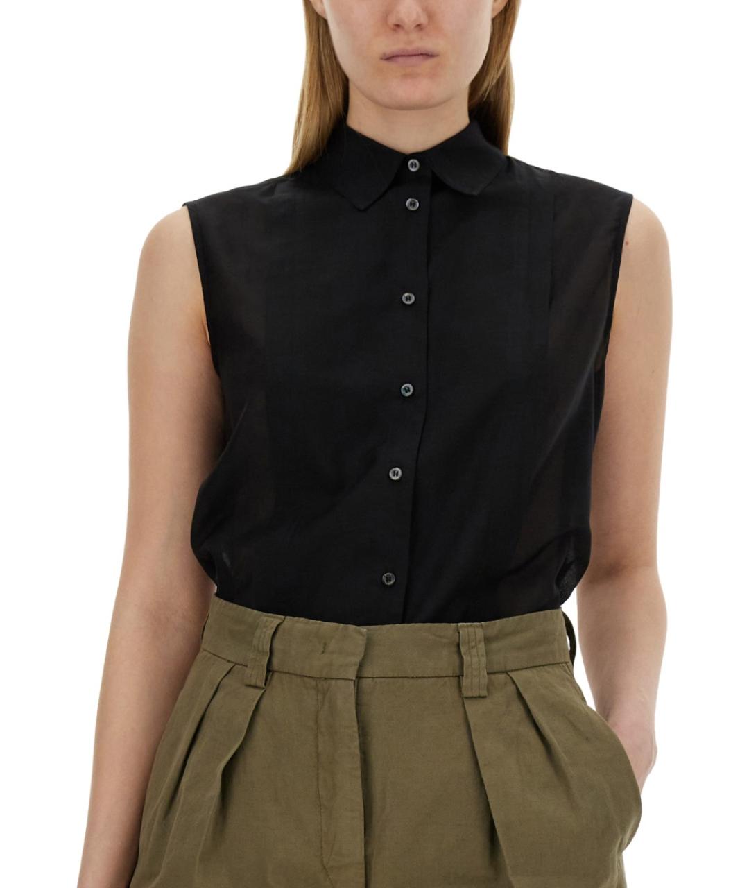 ASPESI Черная хлопковая рубашка, фото 4