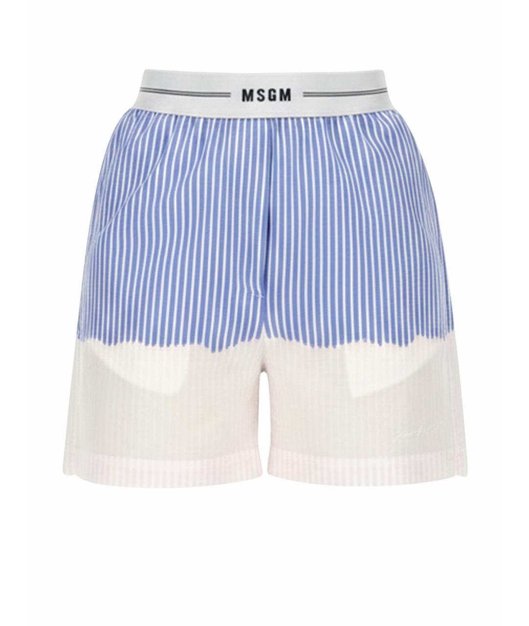 MSGM Синие хлопковые шорты, фото 1