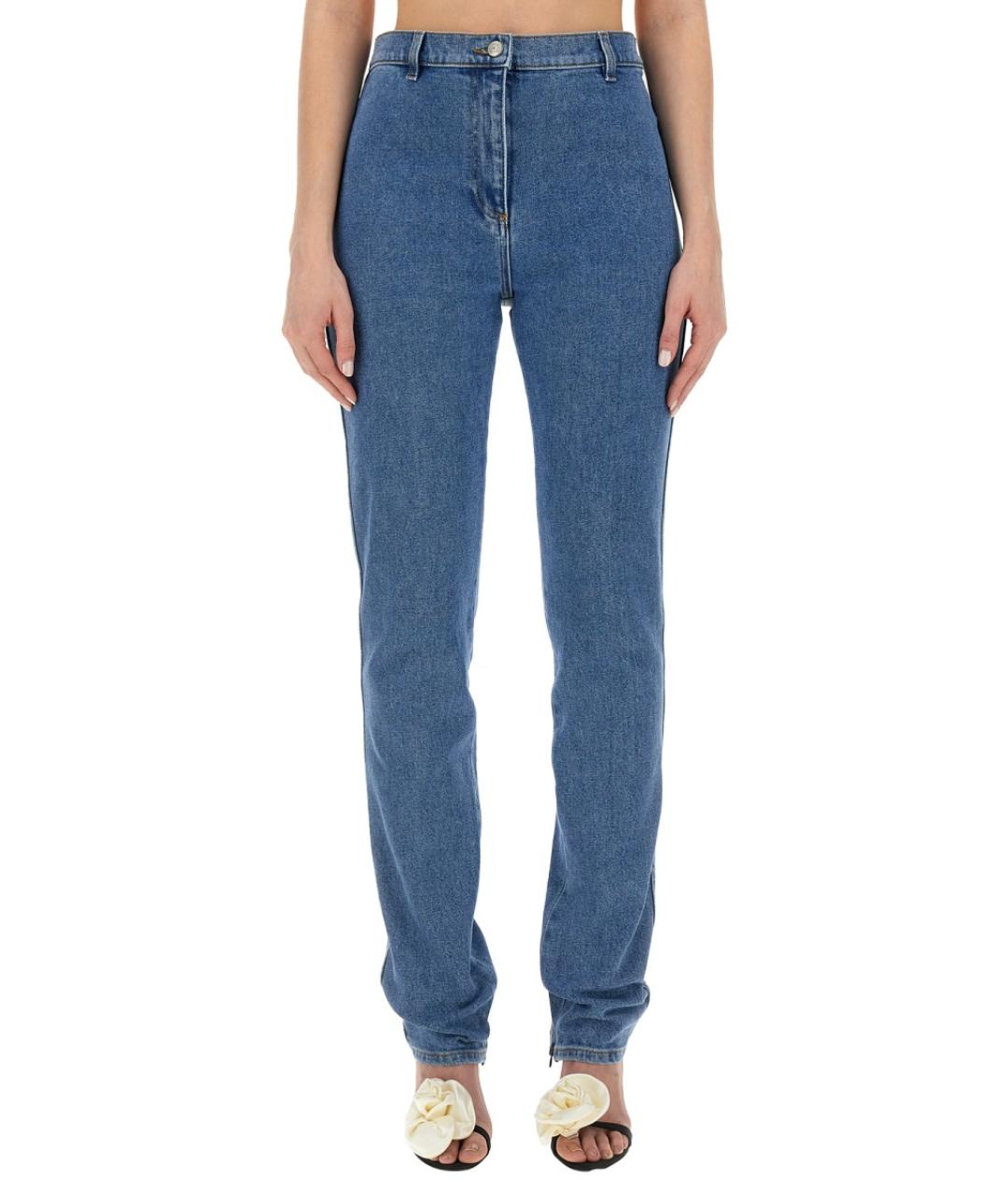 MAGDA BUTRYM Синие хлопковые прямые джинсы, фото 5