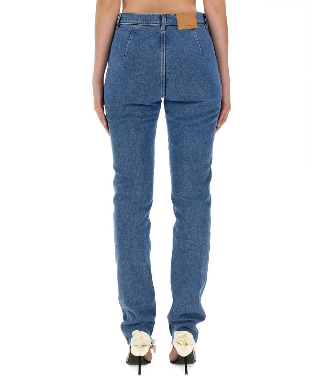 MAGDA BUTRYM Синие хлопковые прямые джинсы, фото 3