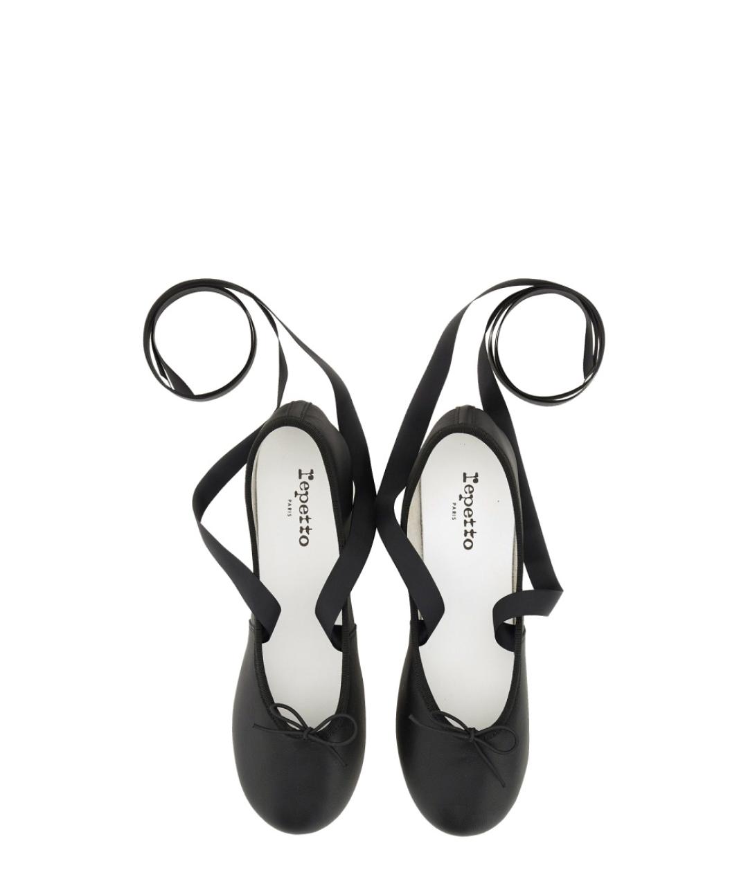 REPETTO Черные кожаные балетки, фото 6