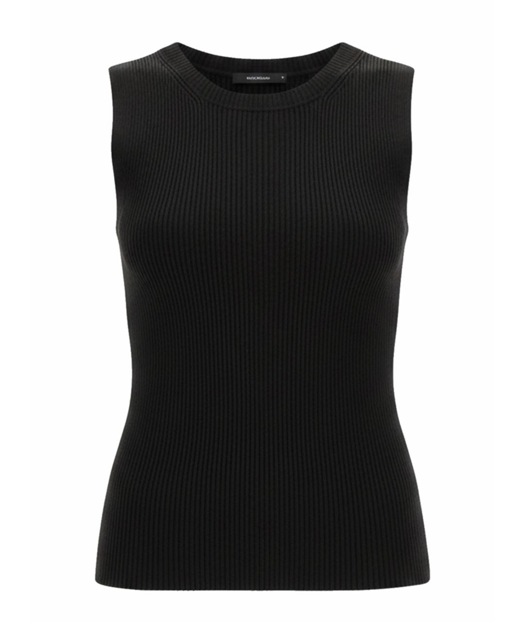 FABIANA FILIPPI Черная вискозная майка, фото 1