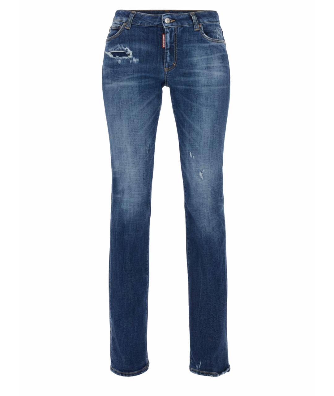 DSQUARED2 Синие хлопковые джинсы слим, фото 1