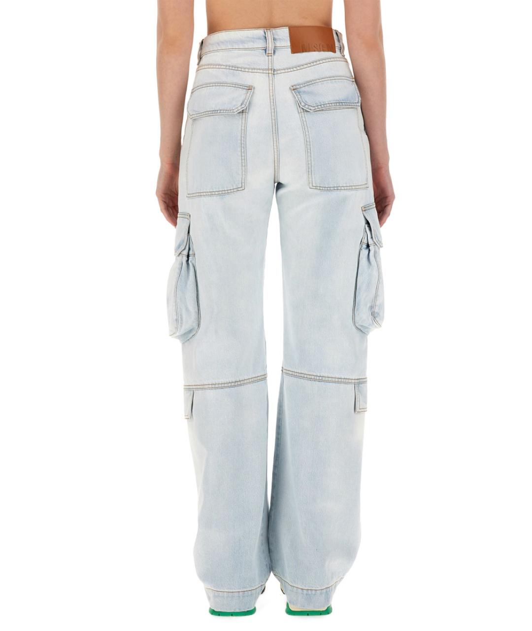 MSGM Синие хлопковые прямые джинсы, фото 3