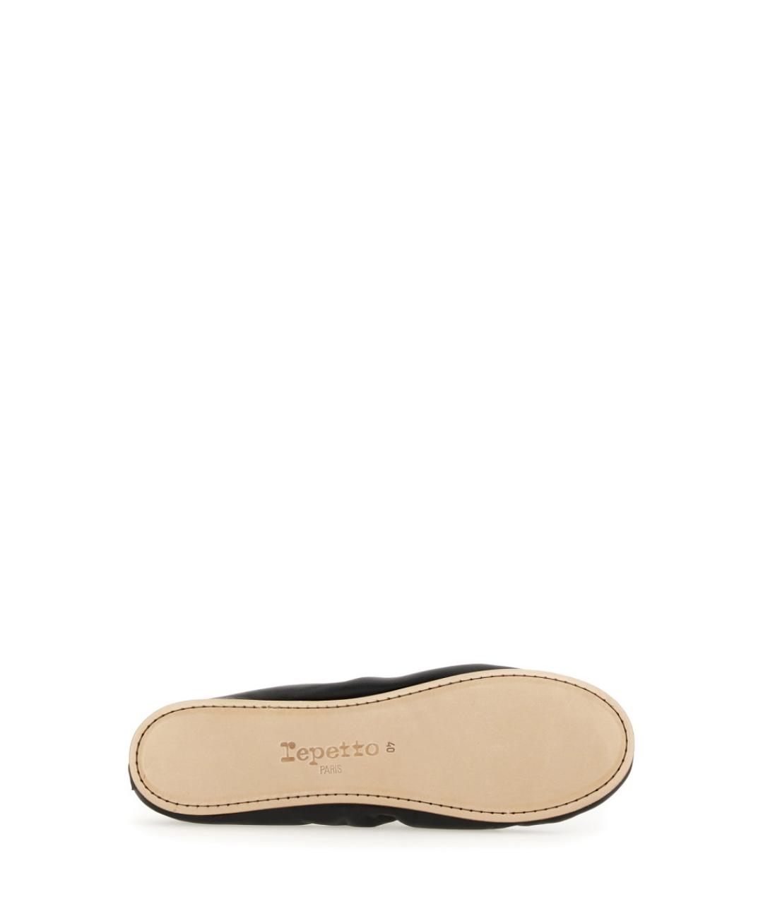 REPETTO Черные кожаные балетки, фото 5