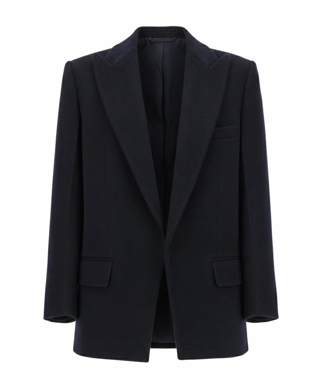 VICTORIA BECKHAM Синий шерстяной жакет/пиджак, фото 1
