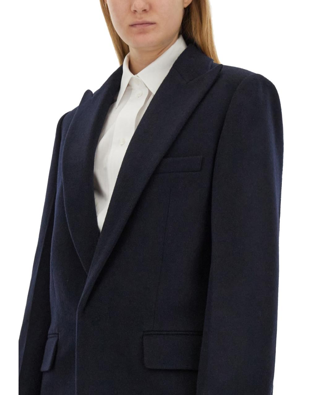 VICTORIA BECKHAM Синий шерстяной жакет/пиджак, фото 4