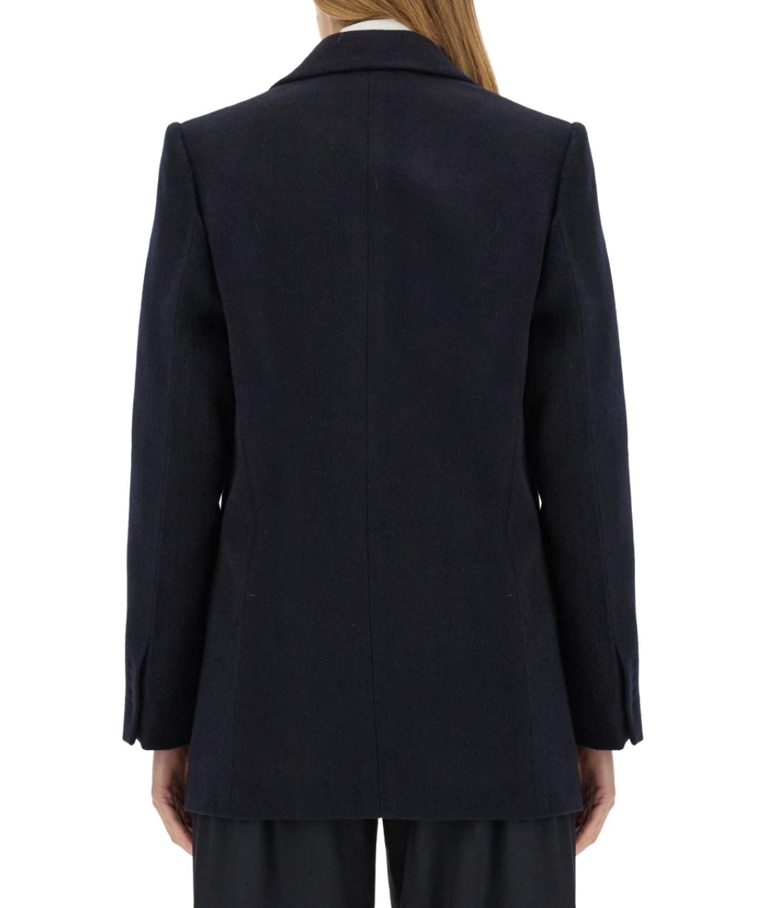 VICTORIA BECKHAM Синий шерстяной жакет/пиджак, фото 3