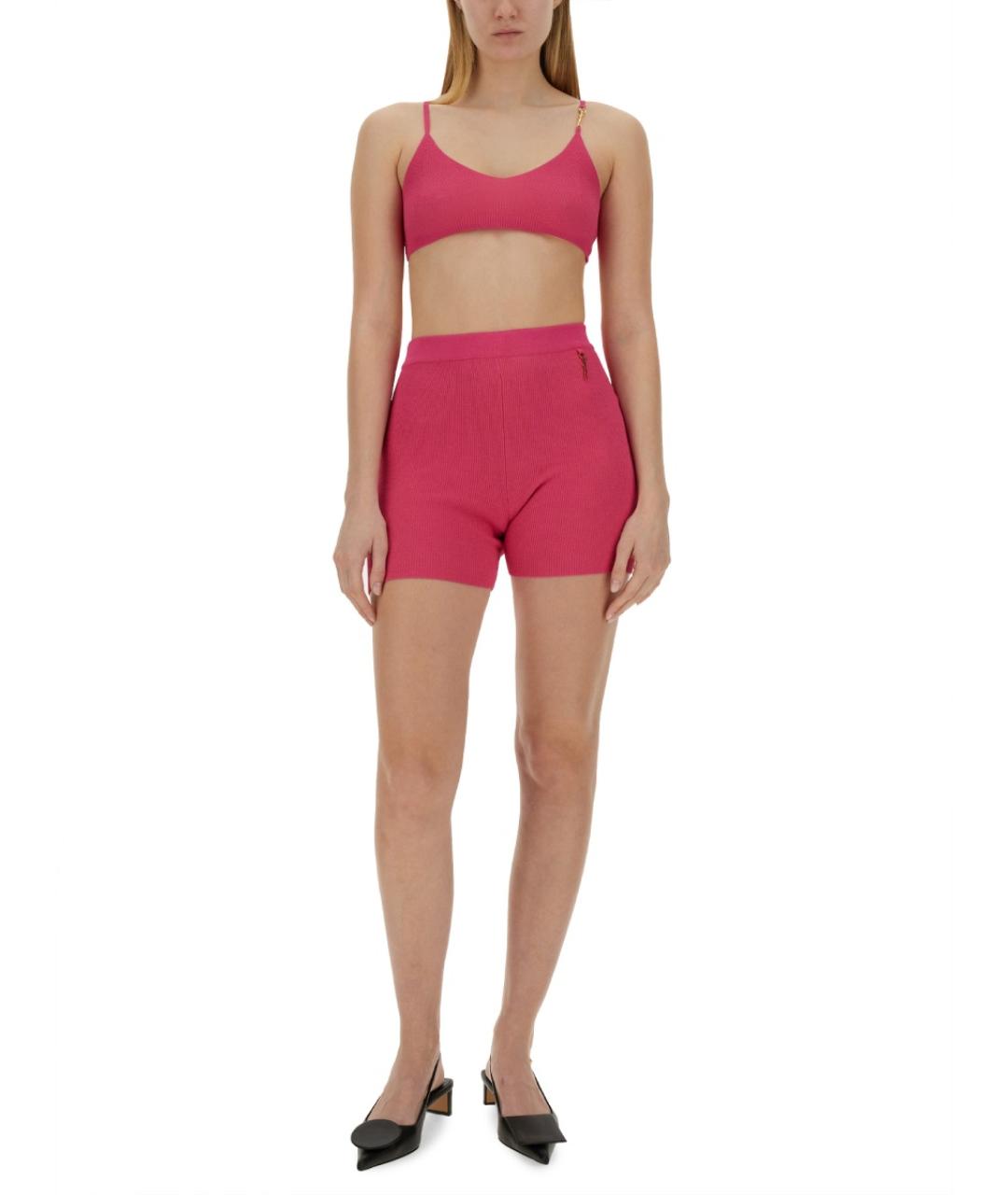 JACQUEMUS Розовые вискозные шорты, фото 3