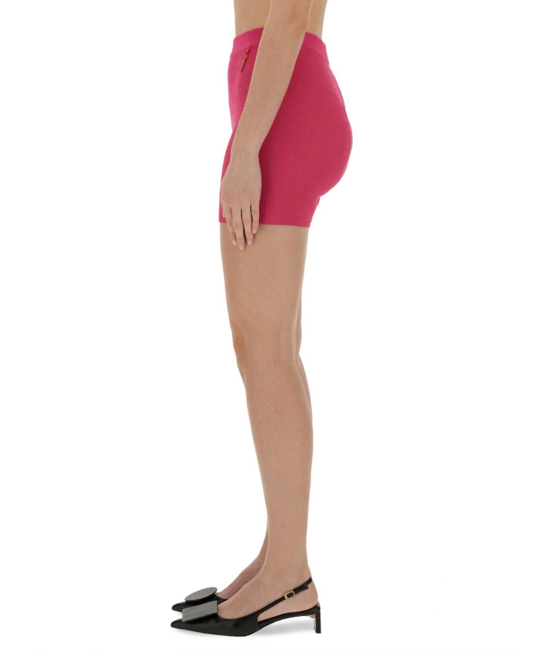 JACQUEMUS Розовые вискозные шорты, фото 5