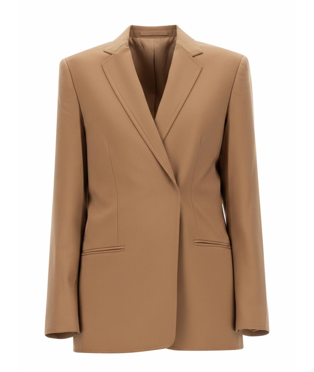 HELMUT LANG Бежевый полиэстеровый жакет/пиджак, фото 1