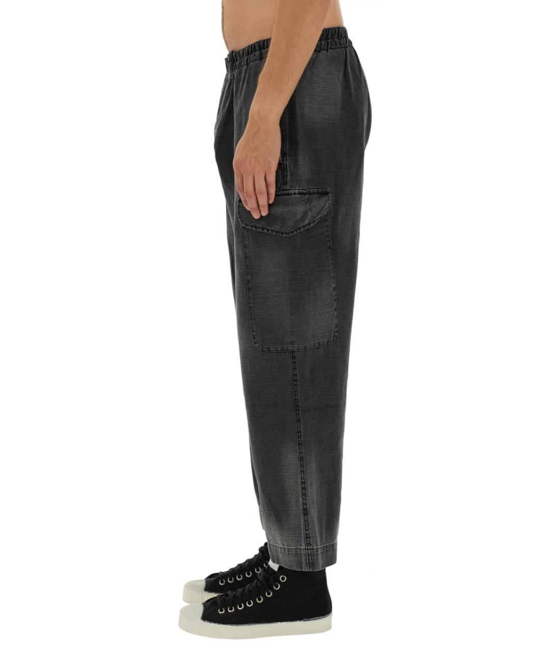 YMC Черные хлопковые повседневные брюки, фото 4