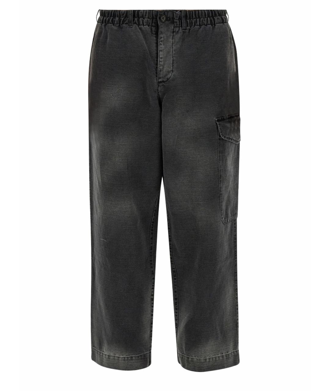 YMC Черные хлопковые повседневные брюки, фото 1