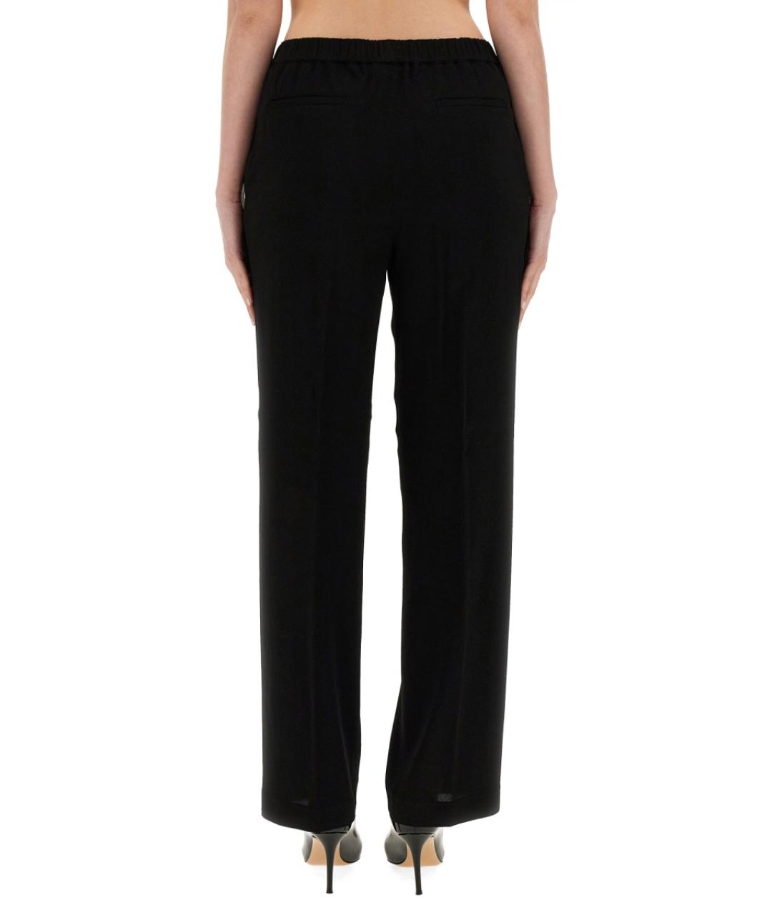 FABIANA FILIPPI Черные вискозные прямые брюки, фото 3