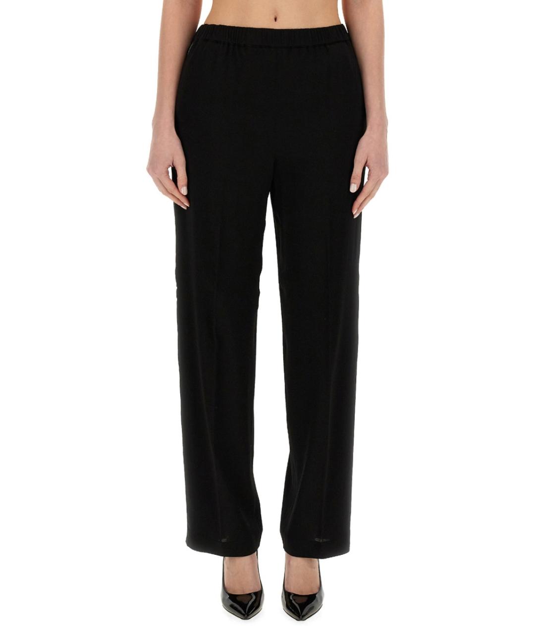 FABIANA FILIPPI Черные вискозные прямые брюки, фото 5