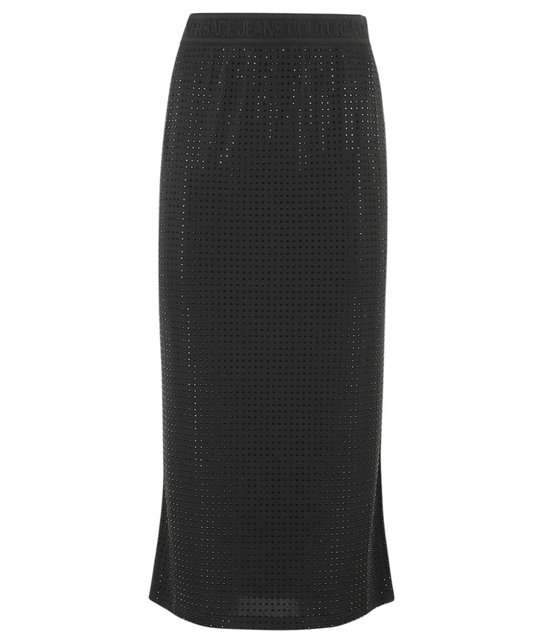 VERSACE JEANS COUTURE Черная полиэстеровая юбка миди, фото 1