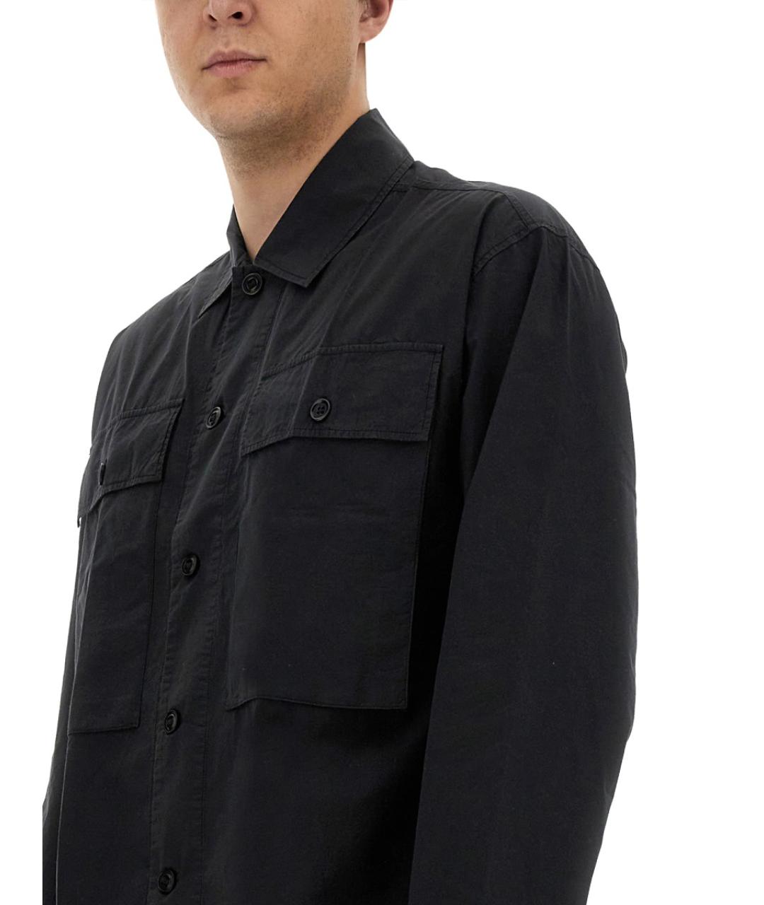 YMC Черная хлопковая кэжуал рубашка, фото 3
