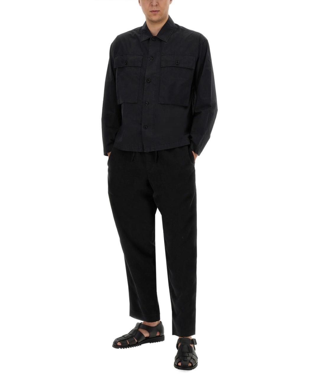 YMC Черная хлопковая кэжуал рубашка, фото 2