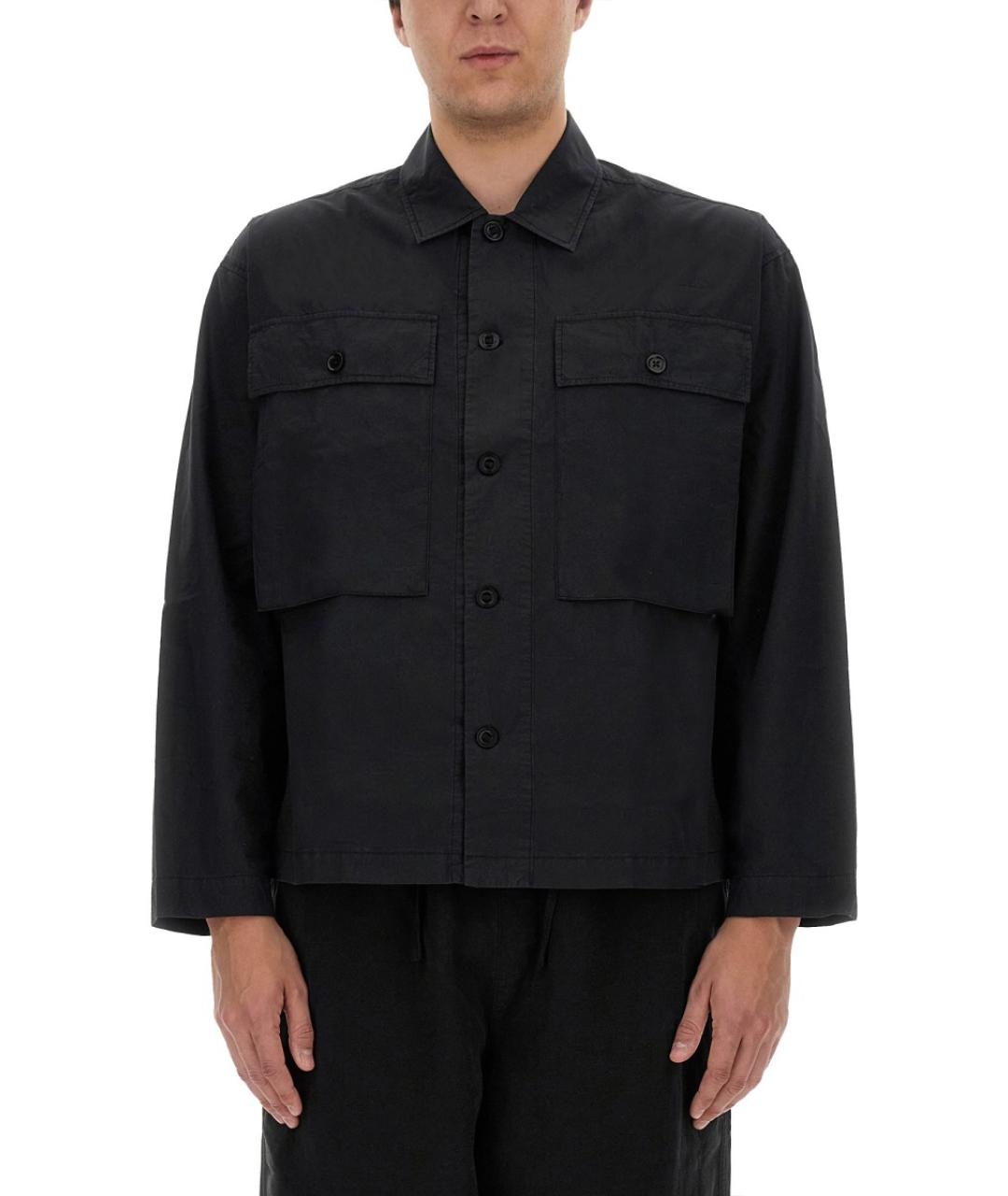 YMC Черная хлопковая кэжуал рубашка, фото 5