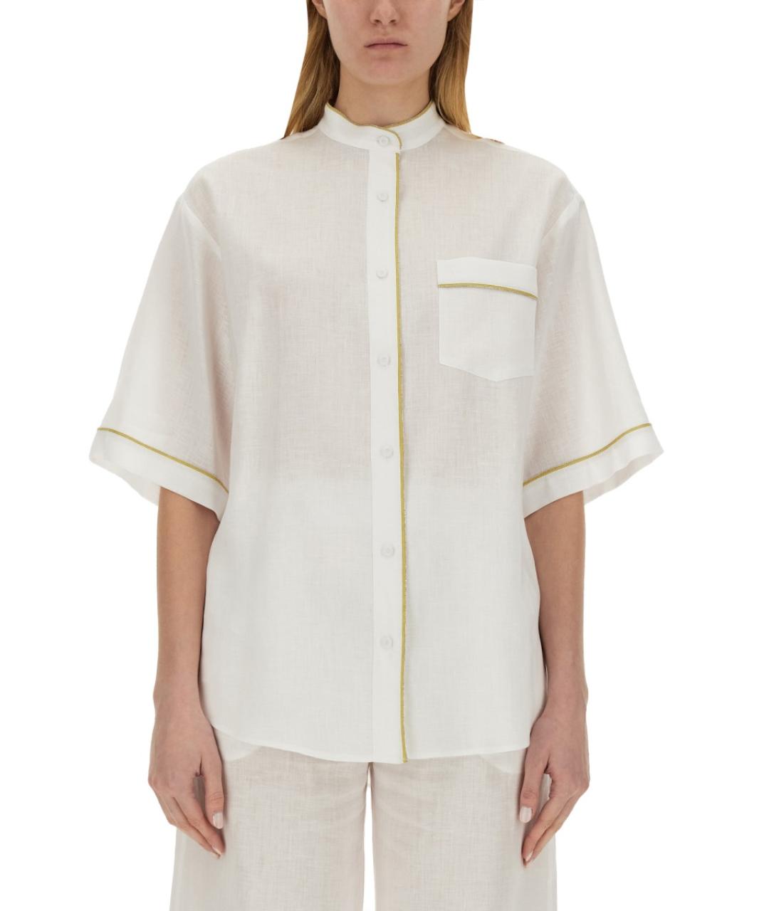 FABIANA FILIPPI Белая льняная рубашка, фото 2