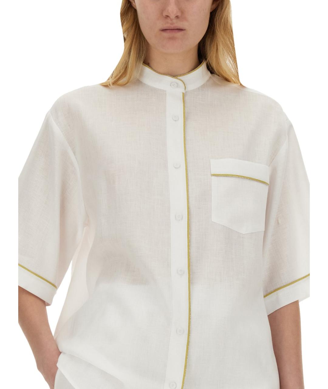 FABIANA FILIPPI Белая льняная рубашка, фото 5