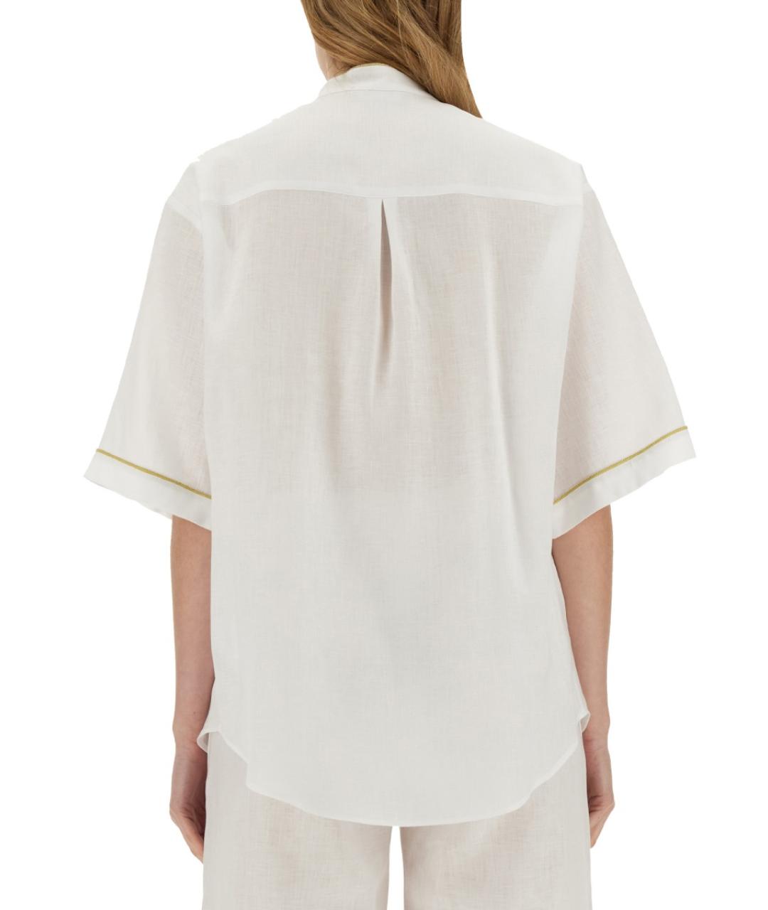 FABIANA FILIPPI Белая льняная рубашка, фото 4