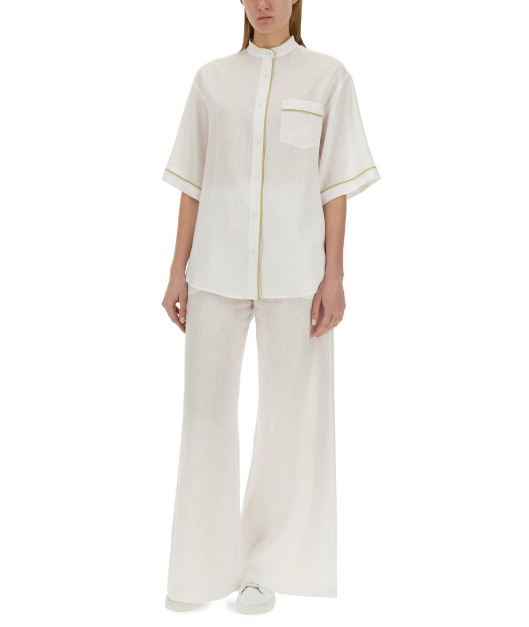 FABIANA FILIPPI Белая льняная рубашка, фото 3