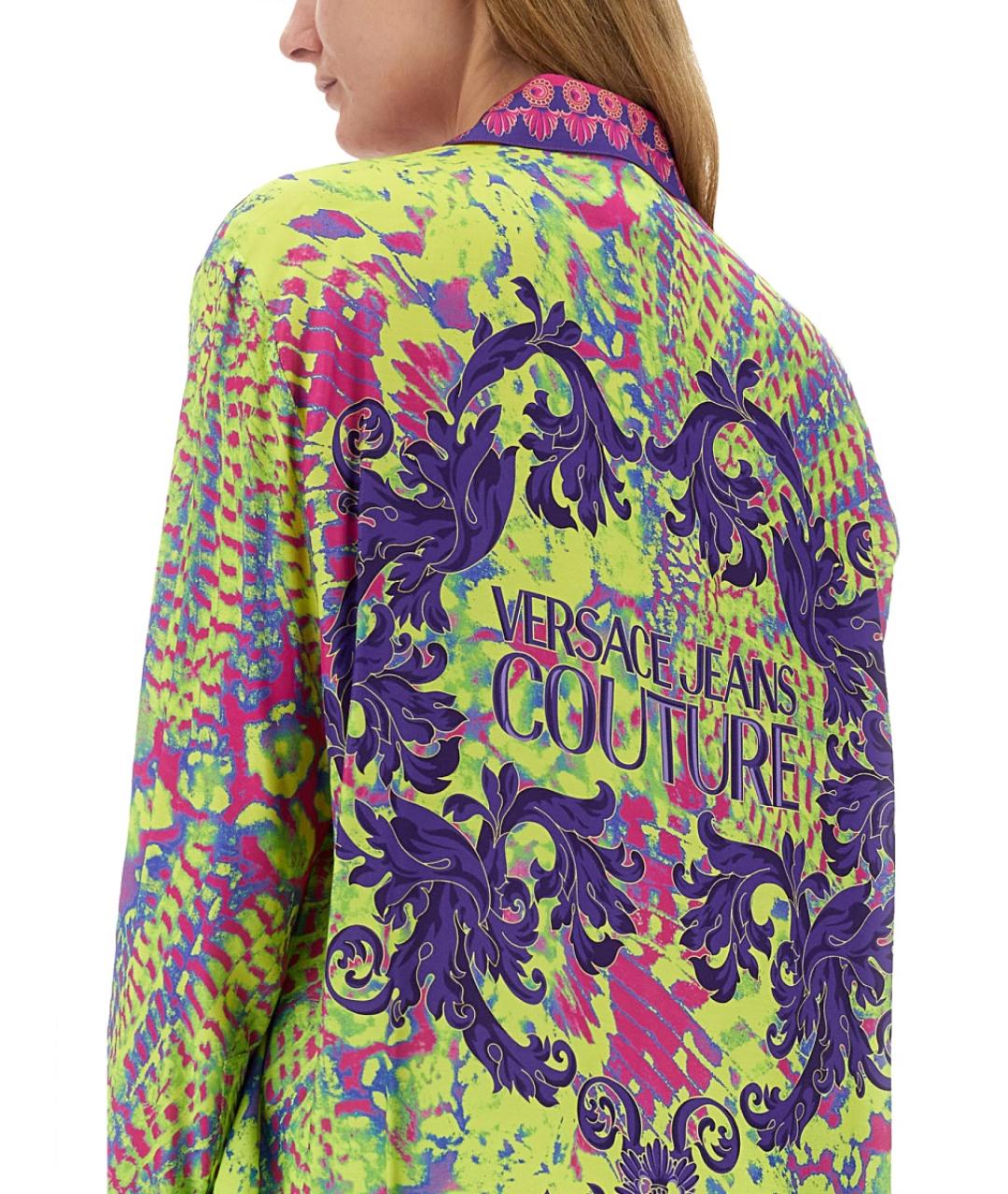 VERSACE JEANS COUTURE Мульти вискозная рубашка, фото 4