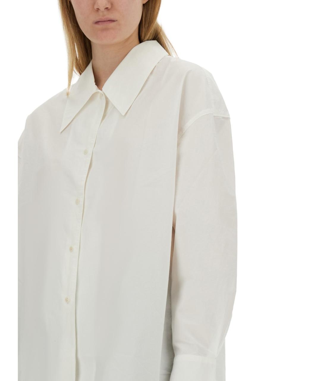 YMC Белая хлопковая рубашка, фото 4