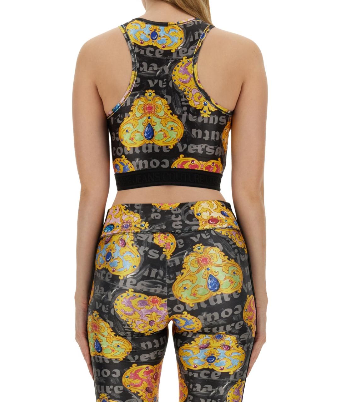 VERSACE JEANS COUTURE Мульти полиэстеровая майка, фото 3
