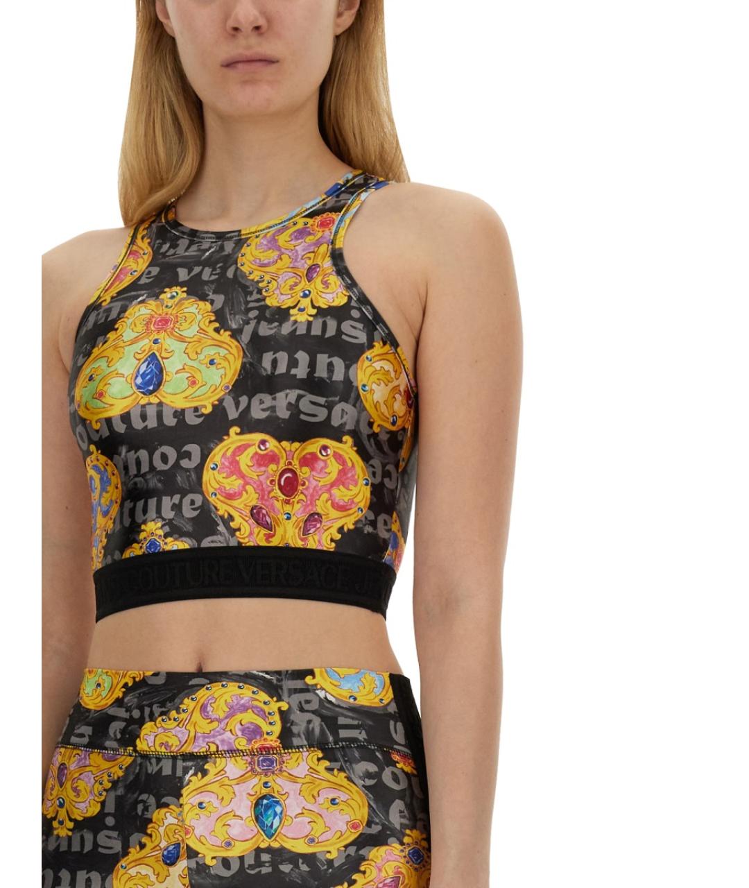 VERSACE JEANS COUTURE Мульти полиэстеровая майка, фото 4