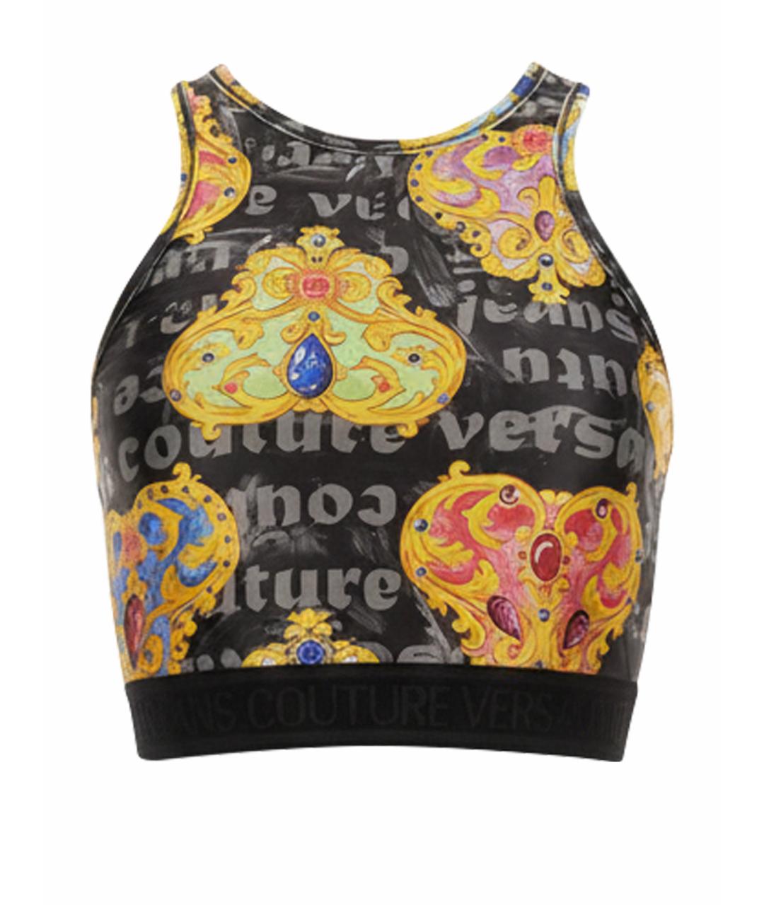 VERSACE JEANS COUTURE Мульти полиэстеровая майка, фото 1