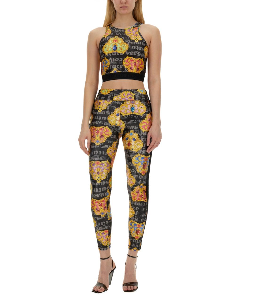 VERSACE JEANS COUTURE Мульти полиэстеровая майка, фото 2