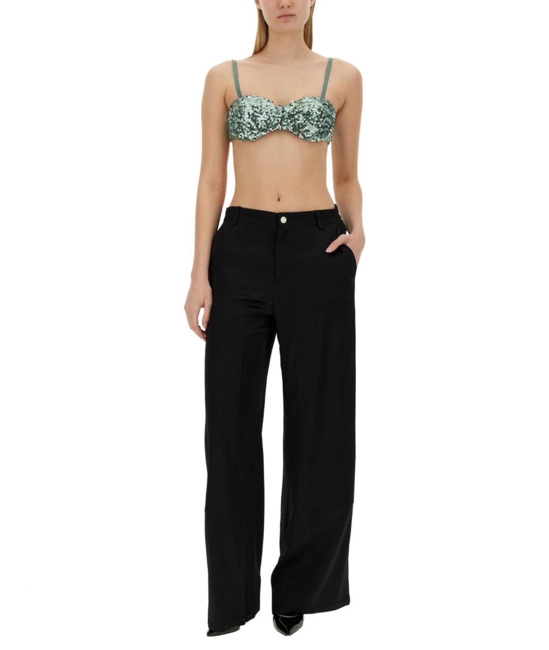 MOSCHINO JEANS Синяя полиэстеровая майка, фото 2