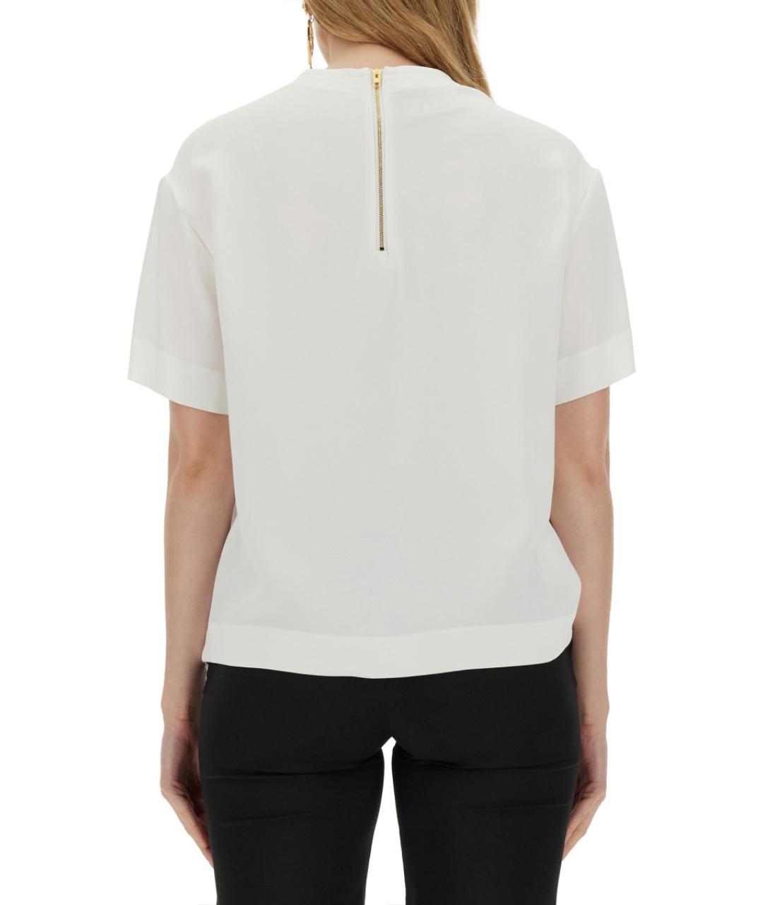 MOSCHINO Белая ацетатная футболка, фото 3