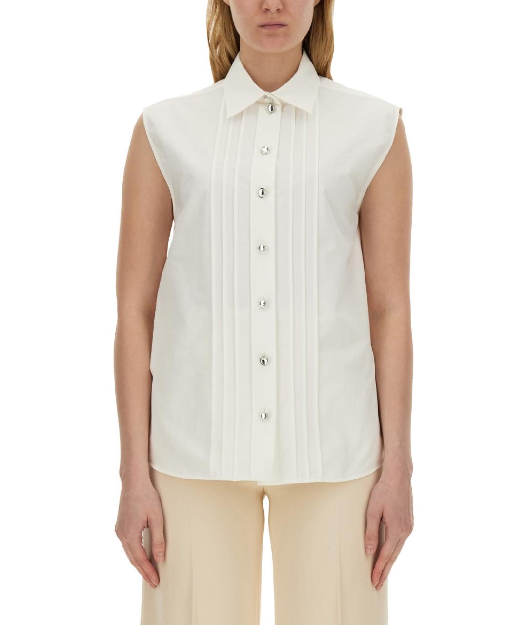 MOSCHINO Белая хлопковая рубашка, фото 5