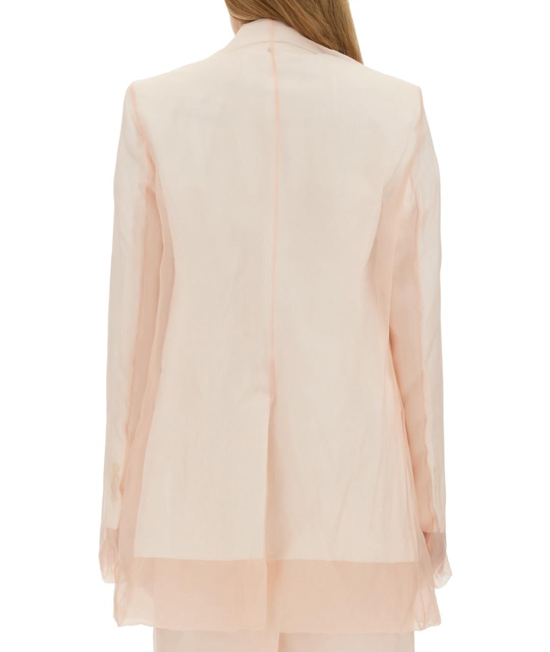 SPORTMAX Розовый шелковый жакет/пиджак, фото 3