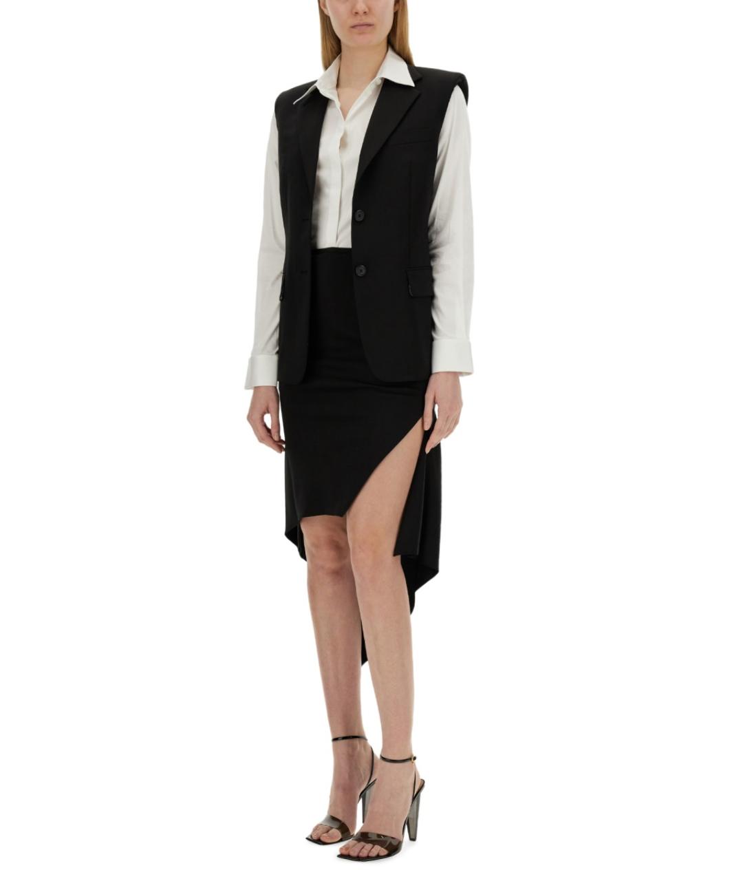 HELMUT LANG Черный шерстяной жилет, фото 2