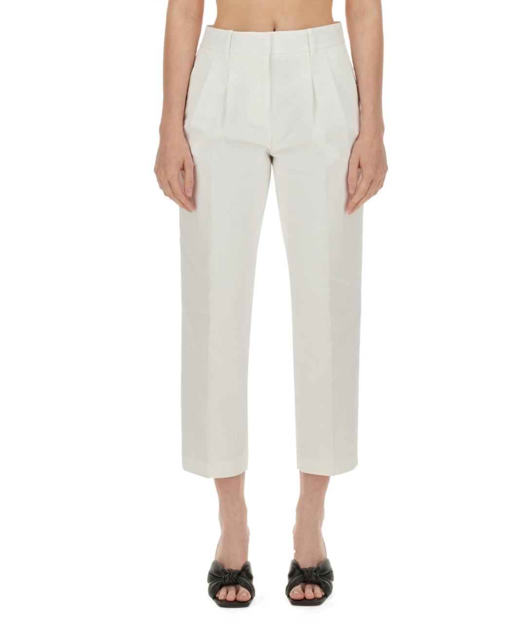 MICHAEL KORS Белые хлопковые прямые брюки, фото 5