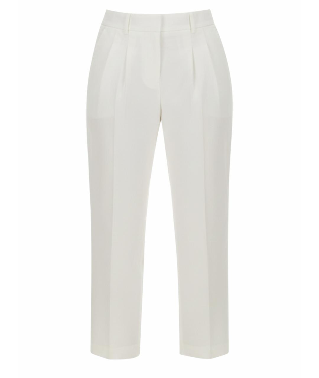 MICHAEL KORS Белые хлопковые прямые брюки, фото 1