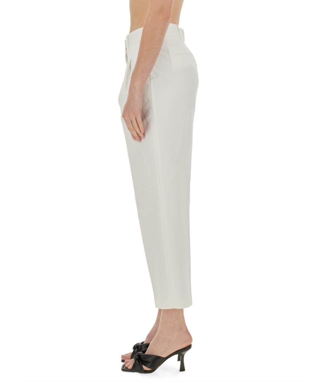 MICHAEL KORS Белые хлопковые прямые брюки, фото 4