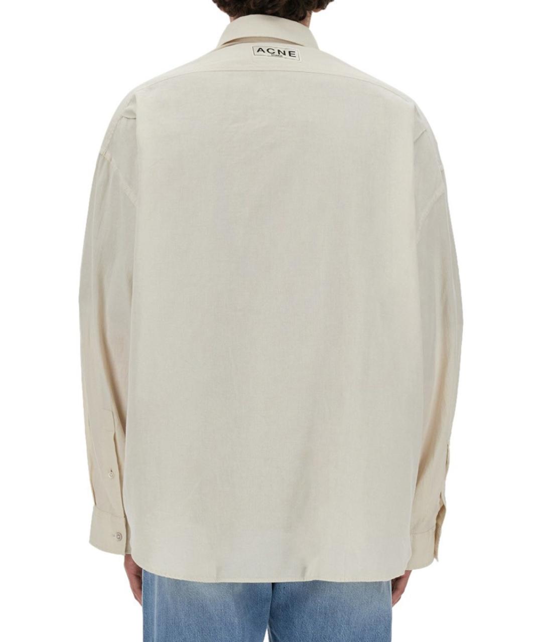 ACNE STUDIOS Белая хлопковая кэжуал рубашка, фото 4
